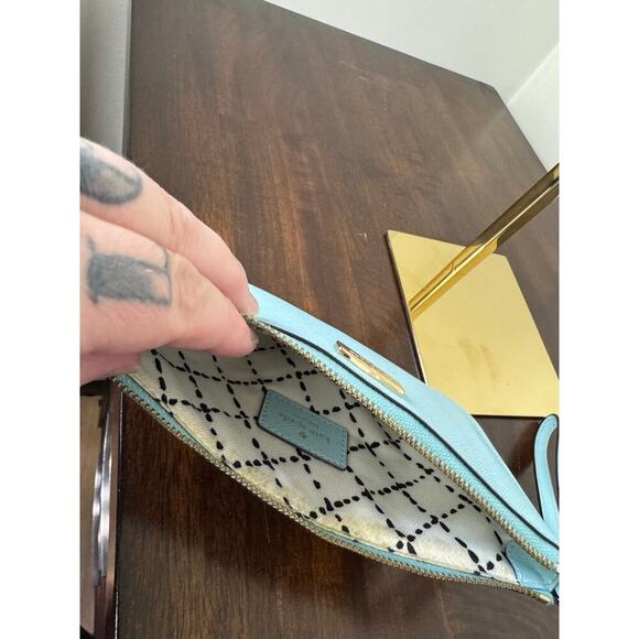 Kate Spade Light Blue Leather Wristlet - Picture 10 of 10